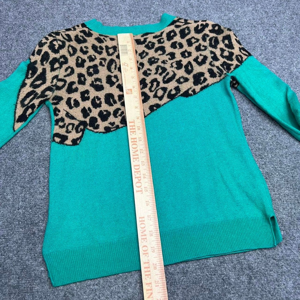BCBGMAXAZRIA green leopard print sweater Size Small - Picture 6 of 7